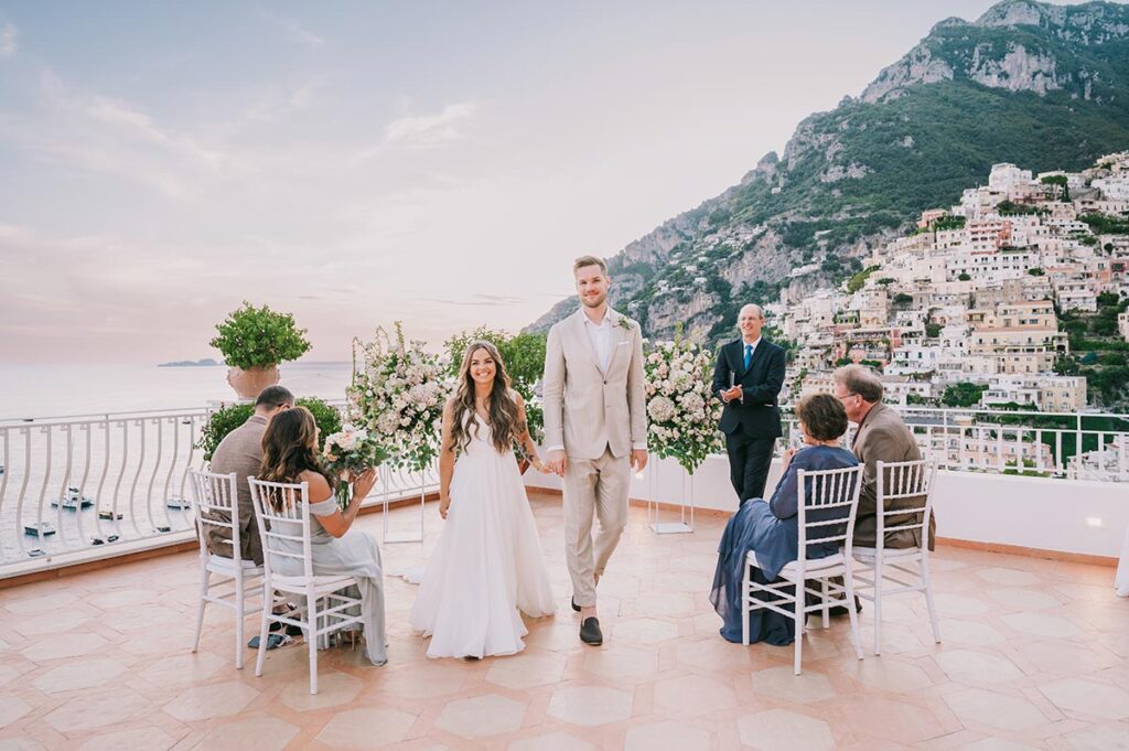 A Sparkling Wedding Kiss in Ravello Hotel Marincanto - Bliss the Wedding