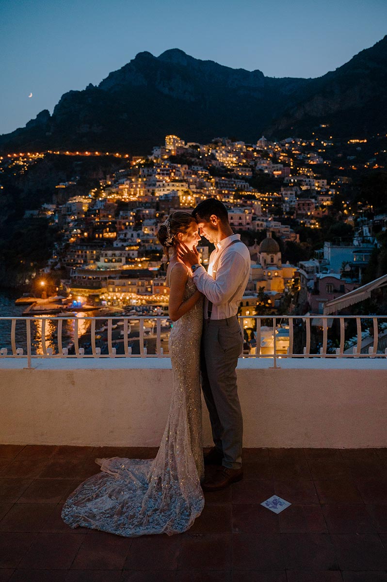 Romantic Wedding Embrace at Villa Eva in Ravello Hotel Marincanto - Bliss the Wedding